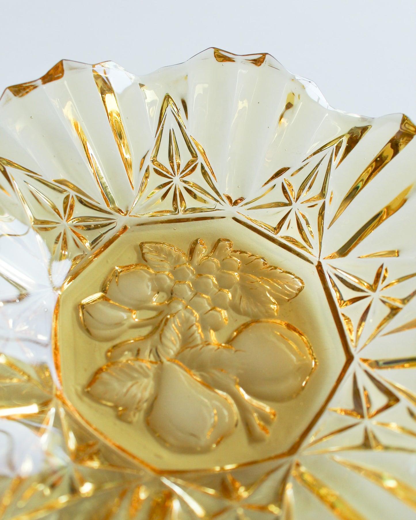 Light Amber Colored Glass Dish