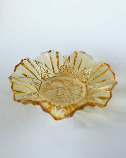 Light Amber Colored Glass Dish