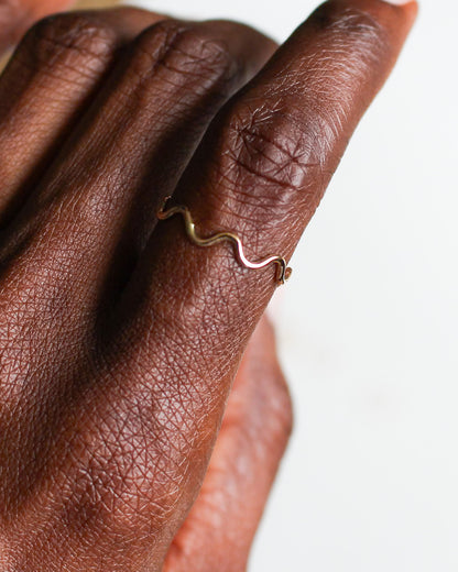 Gold Squiggle Ring