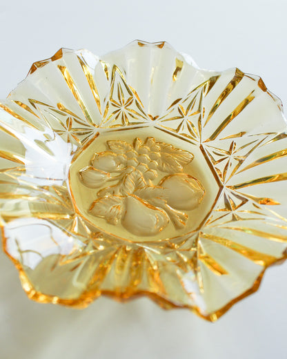 Light Amber Colored Glass Dish