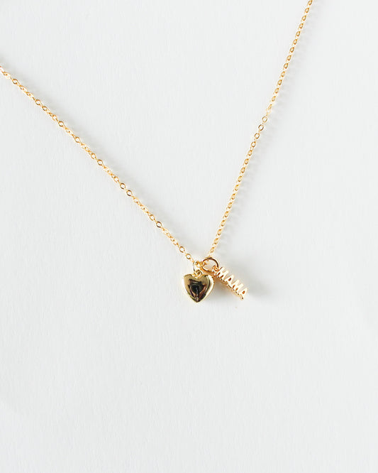 Love Mama Necklace heart and mama pendant gold chain necklace