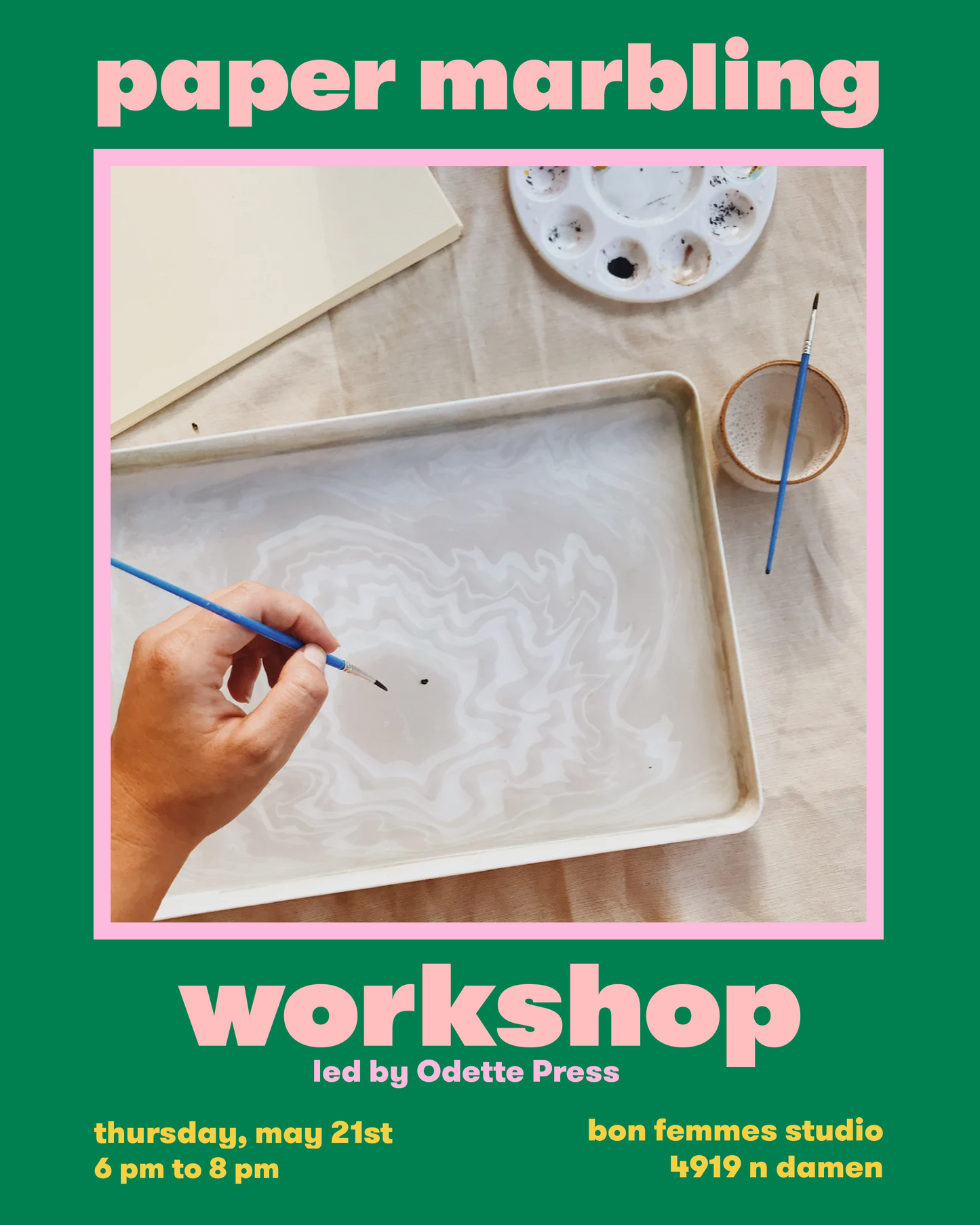 Meditative Paper Marbling Workshop - May 21