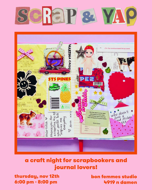 Scrap & Yap: A Craft Night for Scrapbookers & Journal Lovers - Nov 12