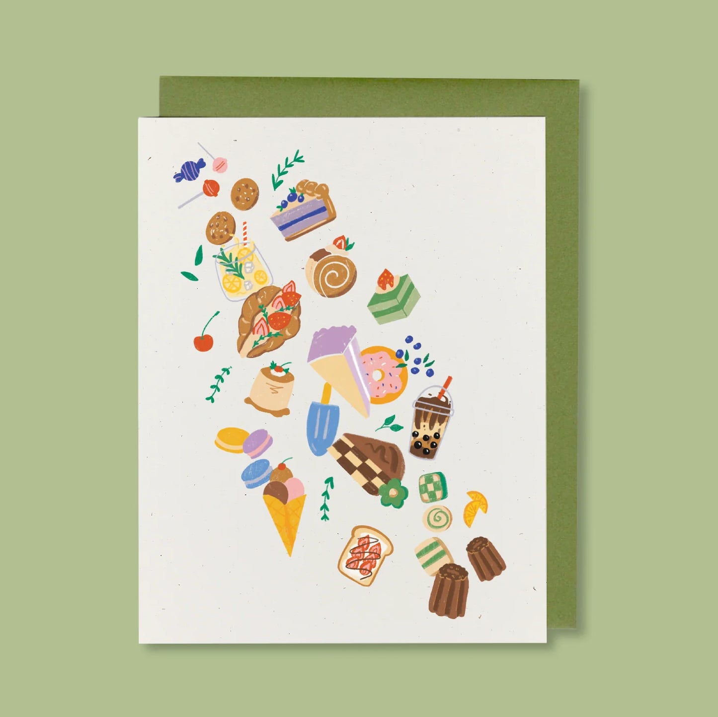 Snacky Snacks Dessert Greeting Card