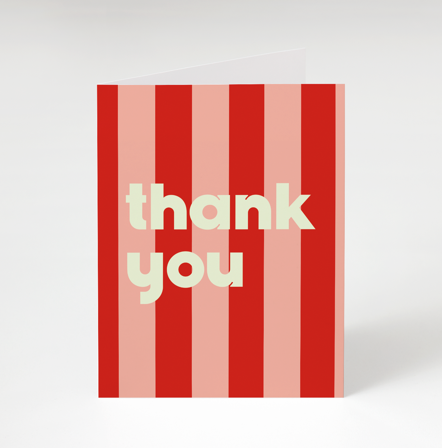 Red Stripe Thank You Card Box Set