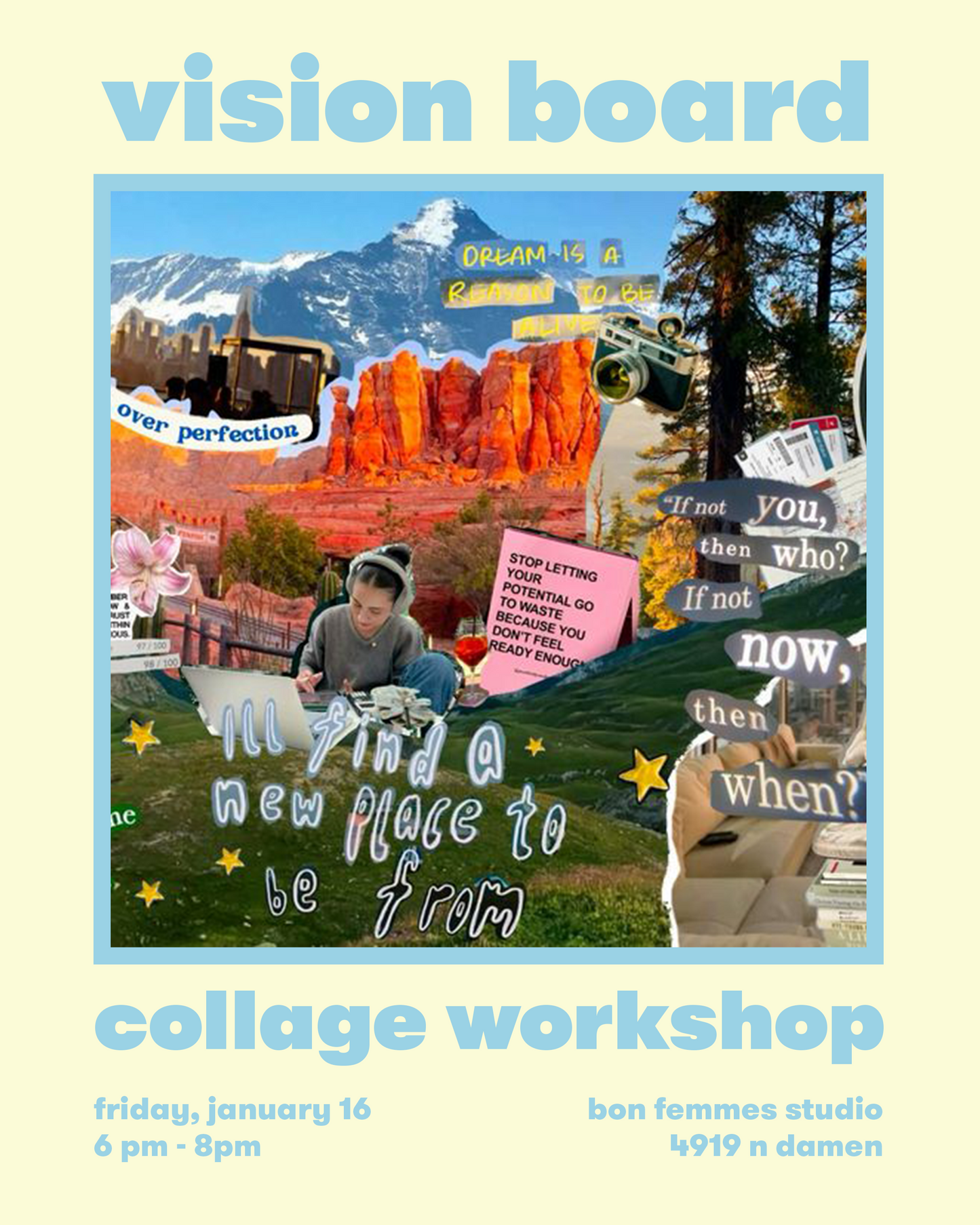 Vision Board Collage Workshop - Jan 16