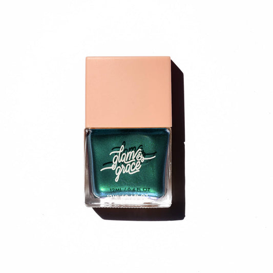 Emerald Shimmer Nail Polish