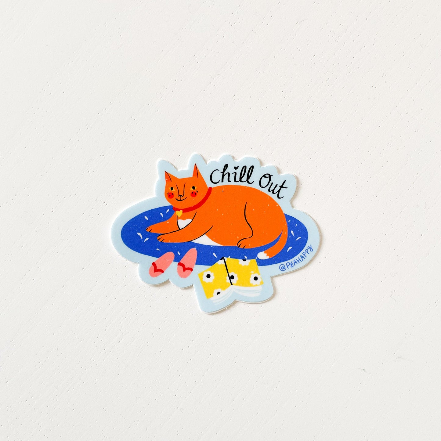 Chill Cat Sticker, esther kim, bon femmes